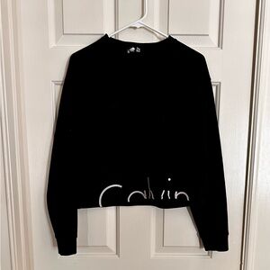 Calvin Klein Crop Shirt Sweatshirt Black M